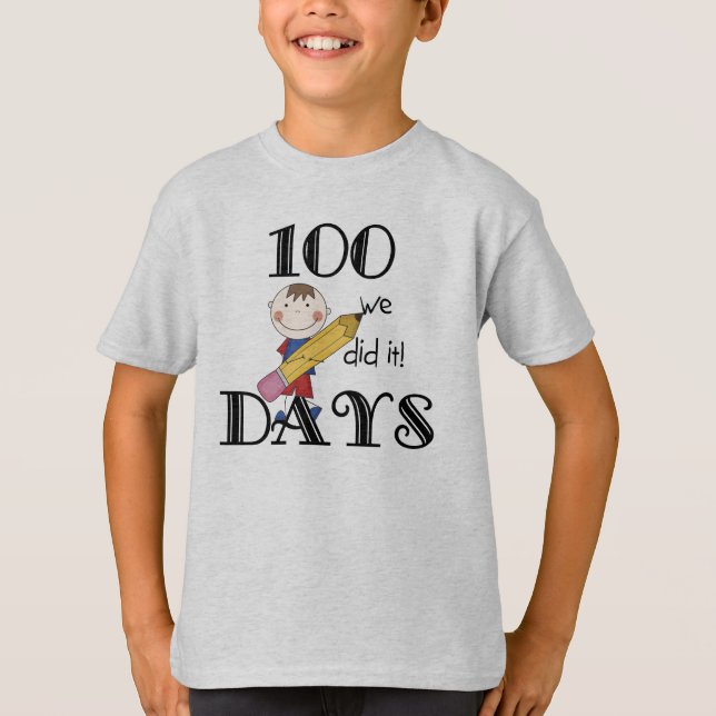 Stick Figure 100 Days T-Shirt (Front)