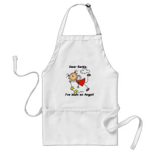 Stick Figure Angel Dear Santa Tshirts and Gifts Standard Apron