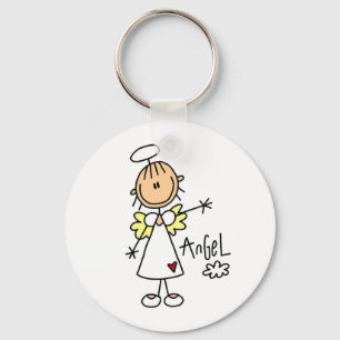 Stick Figure Angel T-shirts and Gifts Key Ring