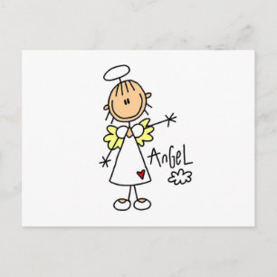 Stick Figure Angel T-shirts and Gifts Postcard