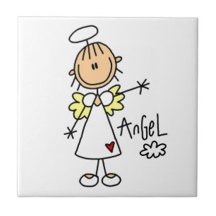 Stick Figure Angel T-shirts and Gifts Tile