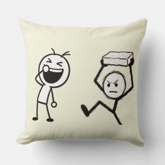 Stick Figure Argument Funny Cushion