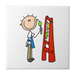 Stick Figure Artist Tile
