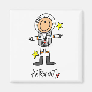Stick Figure Astronaut T-shirts and Gifts Magnet
