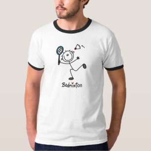Stick Figure Badminton T-shirts and Gifts