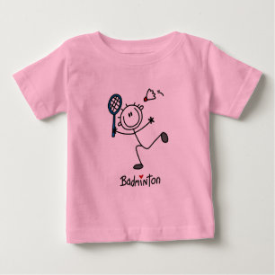 Stick Figure Badminton T-shirts and Gifts
