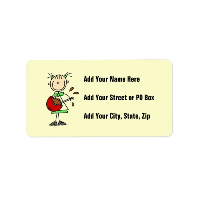 Stick Figure Baker Mixing Batter Label (Front)
