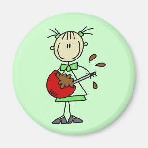 Stick Figure Baker Mixing Batter Magnet
