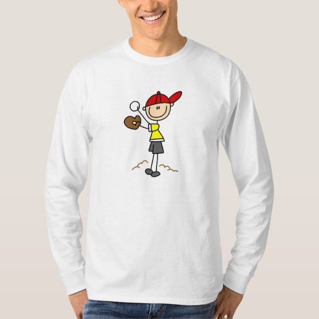 Stick Figure Baseball T-Shirt (Front)