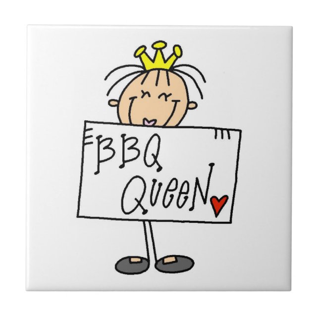 Stick Figure BBQ Queen Tile (Front)