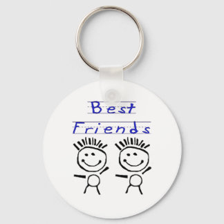 Stick Figure Best Friends Key Ring