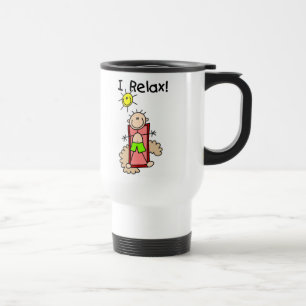 Stick Figure Boy I Relax Travel Mug