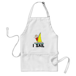 Stick Figure Boy I Sail Standard Apron
