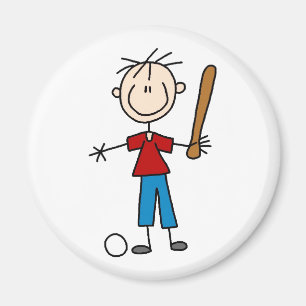 Stick Figure Boy Magnet
