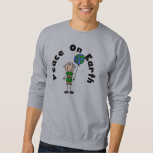 Stick Figure Boy Peace on Earth T-shirts and Gifts