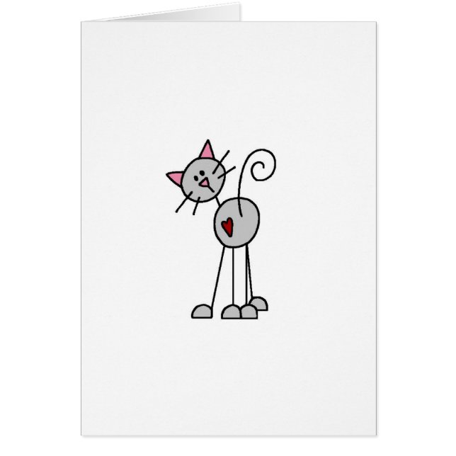 Stick Figure Cat Card (Front)