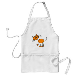 Stick Figure Cat T-shirts and Gifts Standard Apron