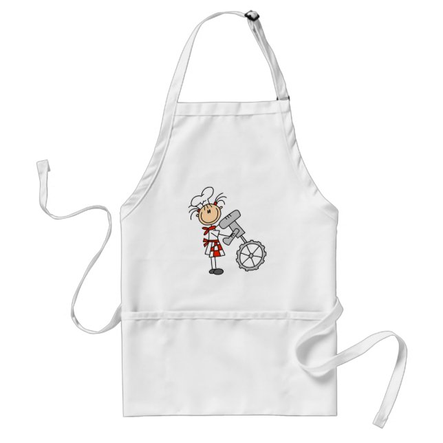 Stick Figure Chef Using Mixer Apron (Front)