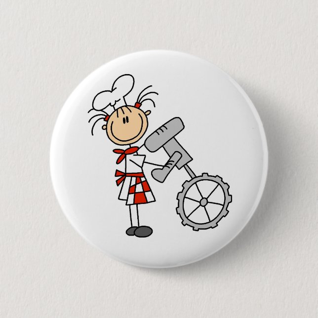 Stick Figure Chef Using Mixer Buttons (Front)