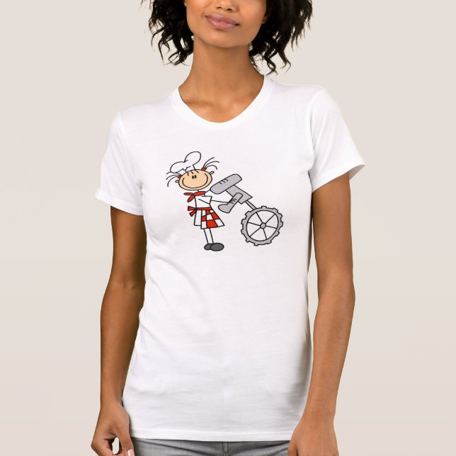 Stick Figure Chef Using Mixer T-shirts (Front)