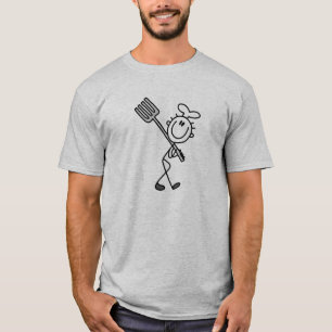 Stick Figure Chef with Fork Tshirts and Gifts