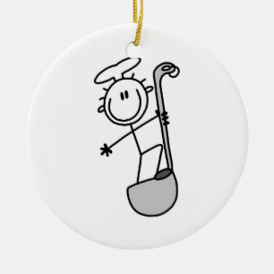 Stick Figure Chef With Ladle Ceramic Tree Decoration