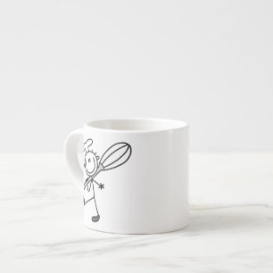 Stick Figure Chef With Whisk Espresso Cup