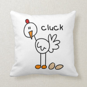 Stick Figure Chicken T-shirts and Gifts Cushion
