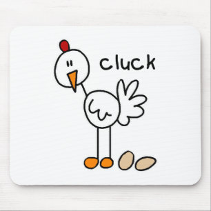 Stick Figure Chicken T-shirts and Gifts Mouse Pad