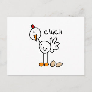 Stick Figure Chicken T-shirts and Gifts Postcard