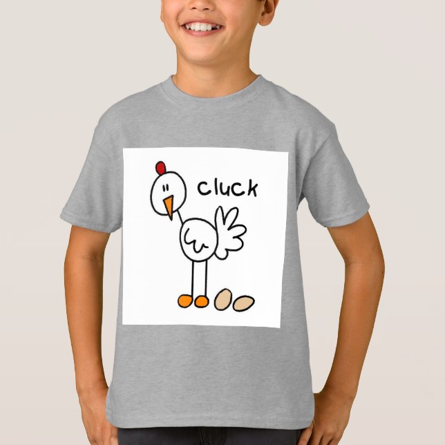 Stick Figure Chicken Tshirts and Gifts (Front)