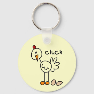 Stick Figure Chicken Tshirts and Gifts Key Ring