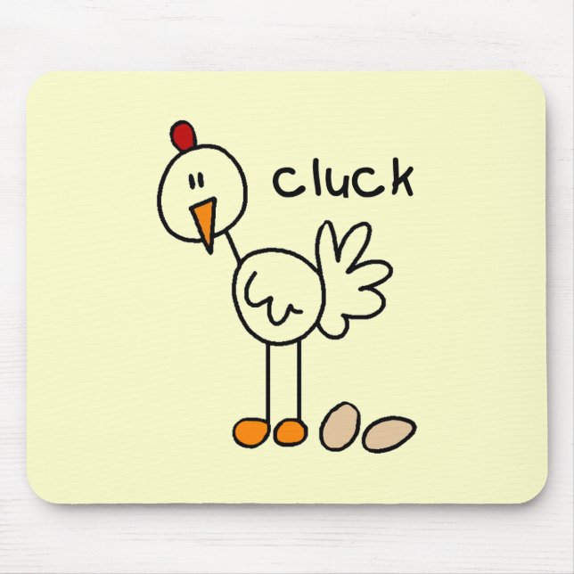 Stick Figure Chicken Tshirts and Gifts Mouse Pad (Front)