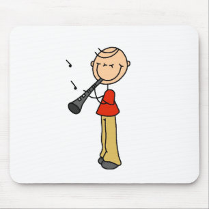 Stick Figure Clarinet Mousepad