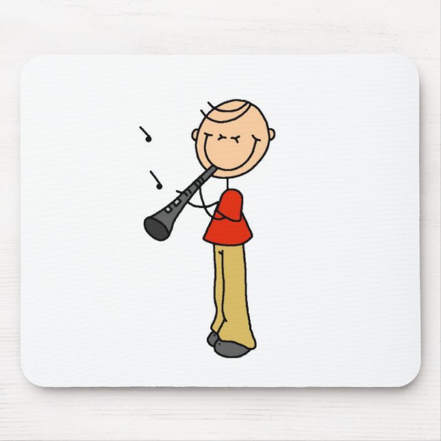 Stick Figure Clarinet Mousepad (Front)
