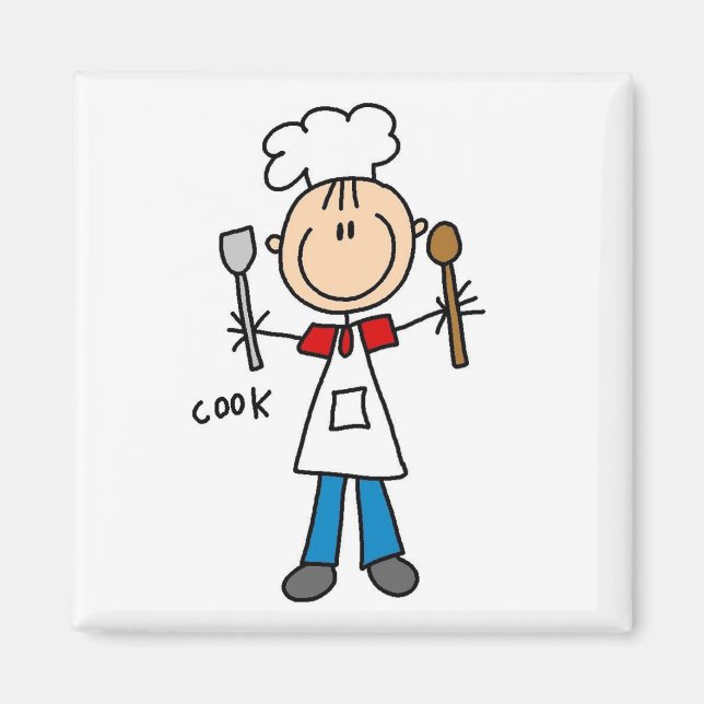 Stick Figure Cook Magnet (Front)