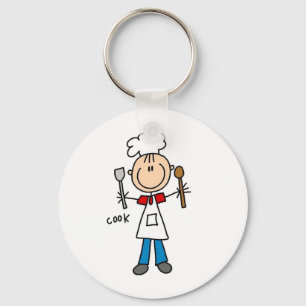 Stick Figure Cook T-shirts and Gifts Key Ring