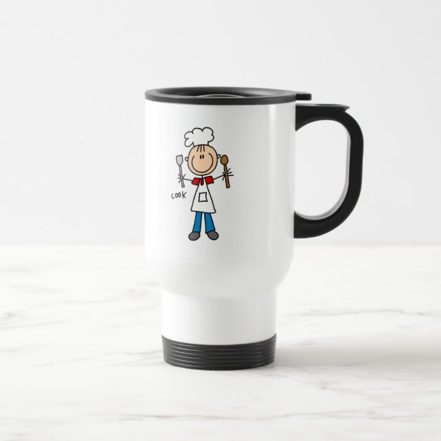 Stick Figure Cook T-shirts and Gifts Travel Mug (Right)