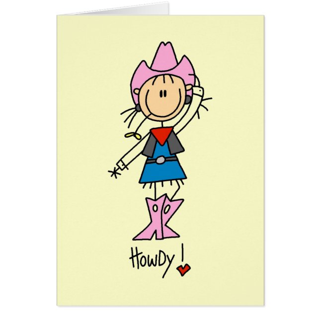 Stick Figure Cowgirl T-shirts and Gifts (Front)