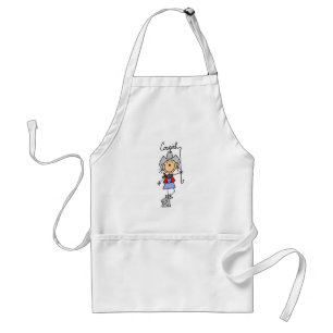 Stick Figure Cowgirl with Lasso Standard Apron