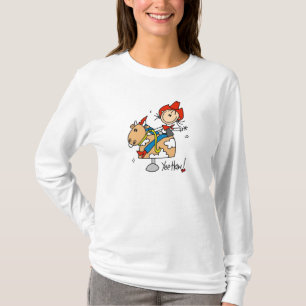 Stick Figure Cowgirl Yee Haw T-shirts and Gifts