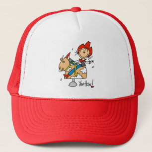 Stick Figure Cowgirl Yee Haw Tshirts and Gifts Trucker Hat