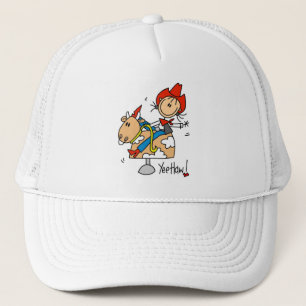 Stick Figure Cowgirl Yee Haw Tshirts and Gifts Trucker Hat