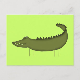 Stick Figure Crocodile tshirts and Gifts Postcard