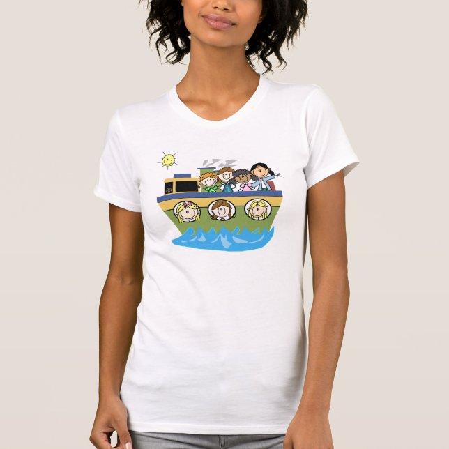 Stick Figure Cruise Ship Tshirt (Front)