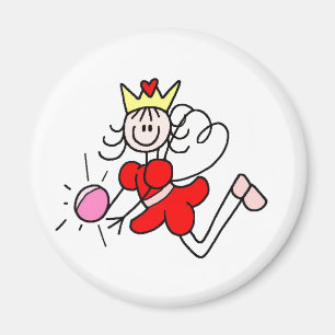 Stick Figure Crystal Ball Magnet