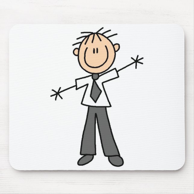 Stick Figure Dad Mousepad (Front)