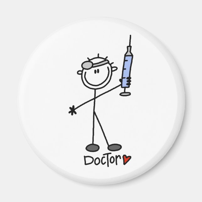 Stick Figure Doctor Magnet (Front)