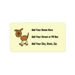Stick Figure Dog T-shirts and Gifts Label