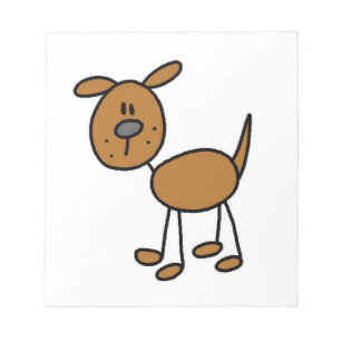 Stick Figure Dog T-shirts and Gifts Notepad